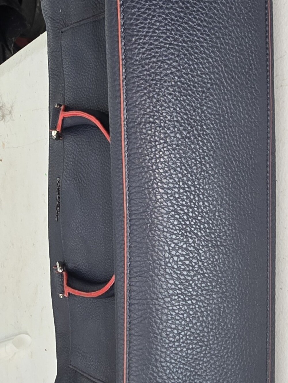 Coach Pebble Navy Pebble Leather Graham Laptop  Messenger Bag NWOT - Picture 16 of 16